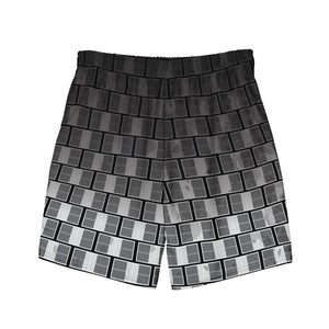 "I Campi da Pickleball©" Ombre Camouflage 15 Shades of Grey Men's Shorts with Liner