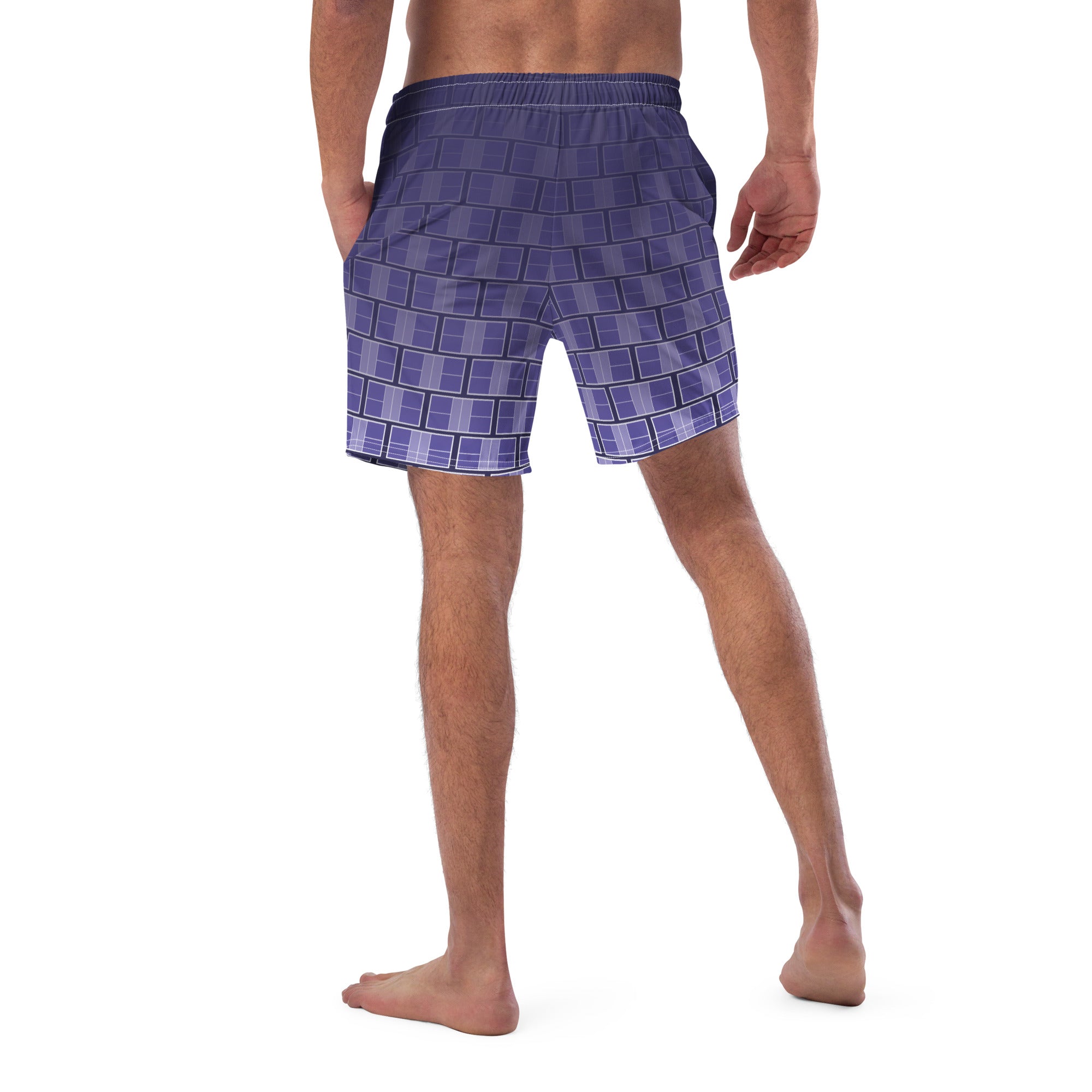 "I Campi da Pickleball©" Violet Noir Men's Athletic Shorts w/Liner, UPF 50+