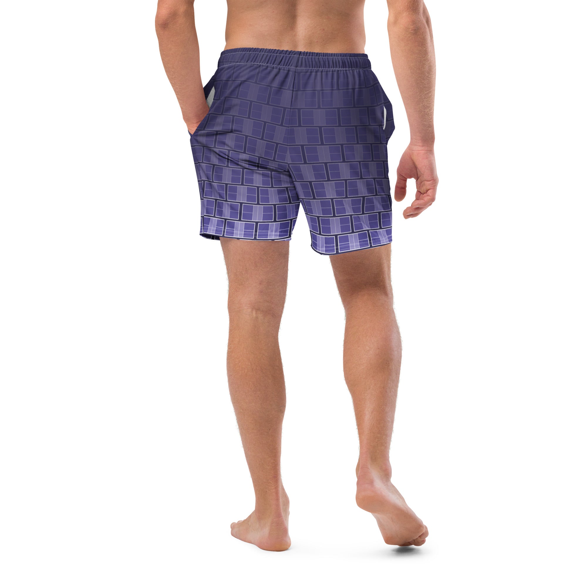 "I Campi da Pickleball©" Violet Noir Men's Athletic Shorts w/Liner, UPF 50+