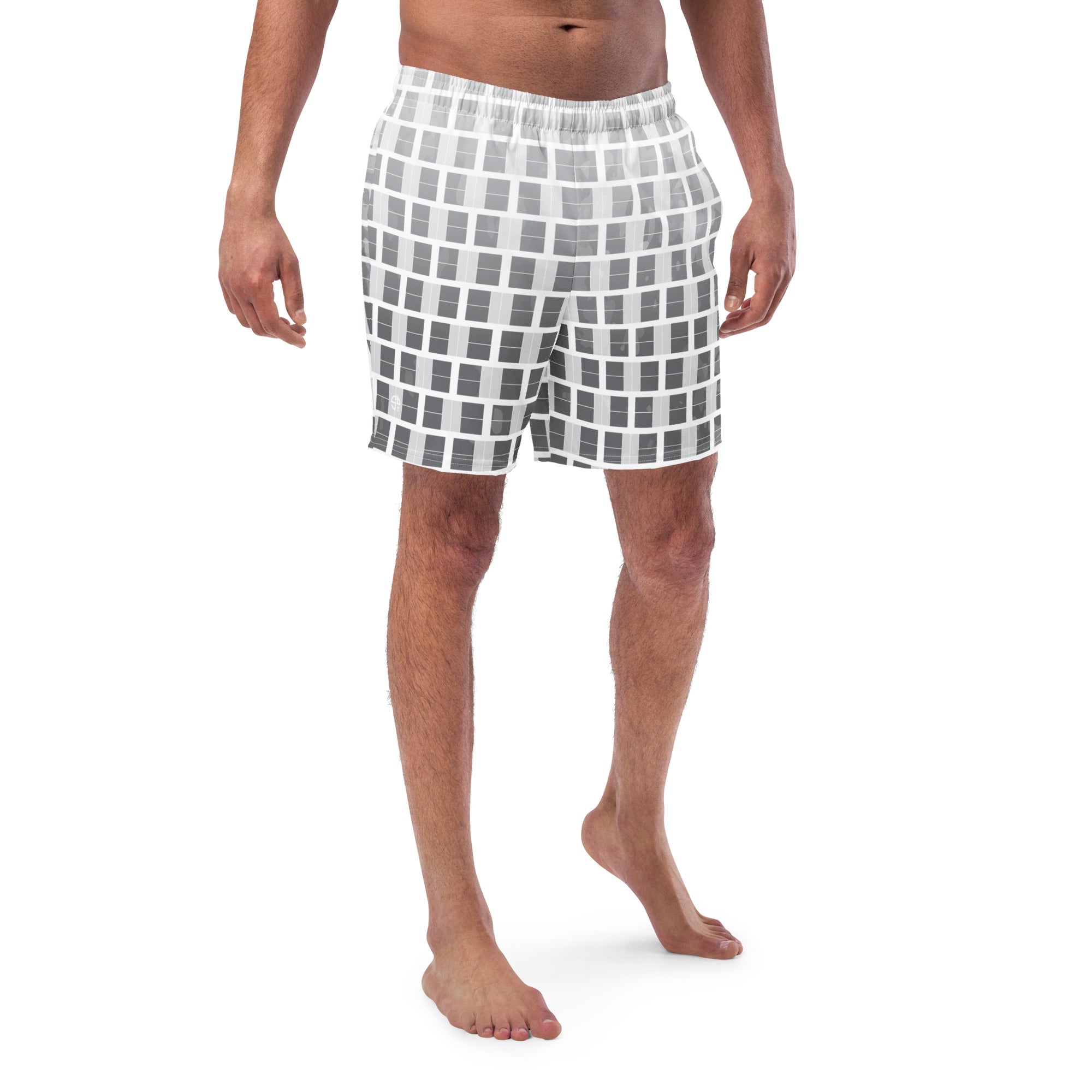 "I Campi da Pickleball©" Ombre Camouflage Gray Men's Pickleball Shorts with Liner