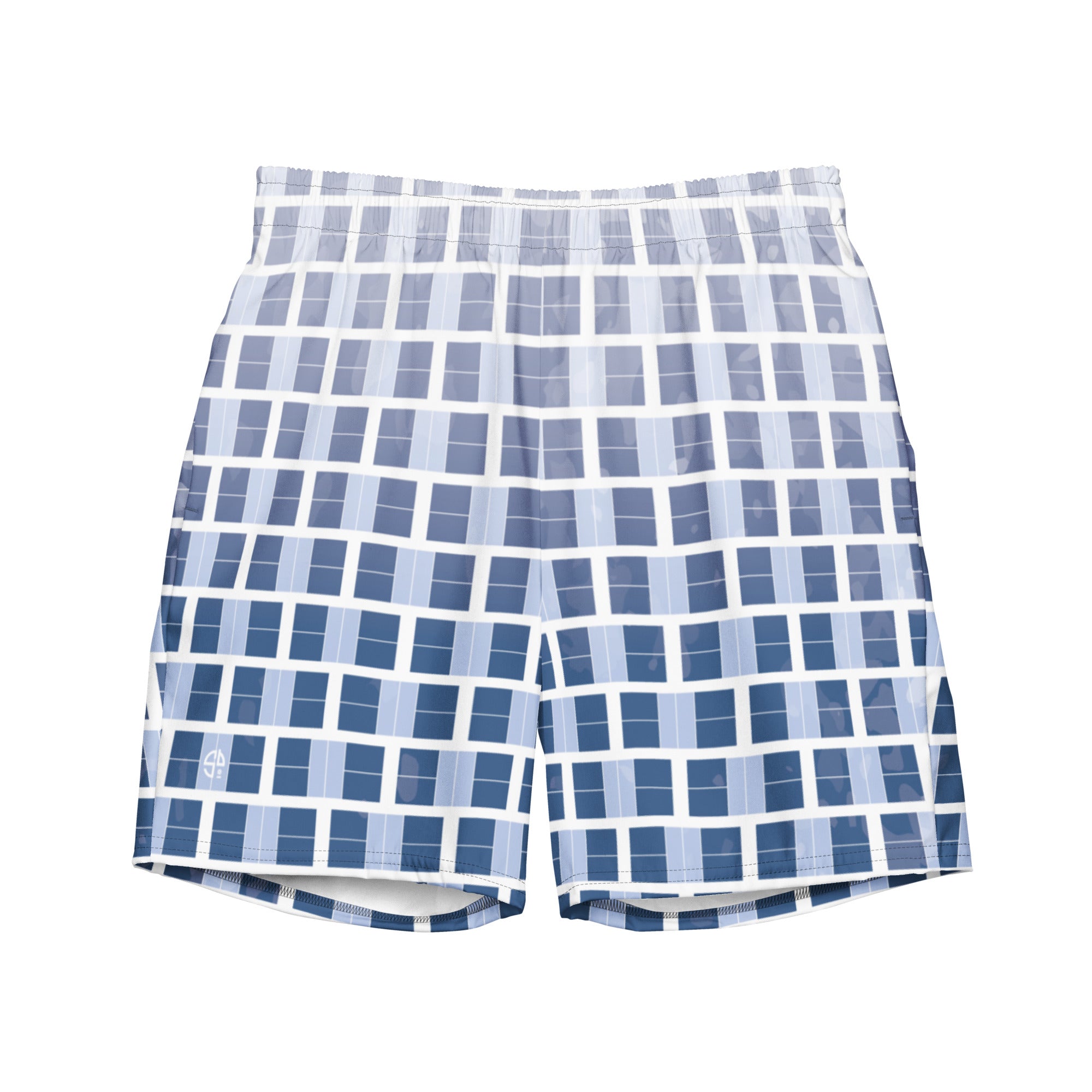 "I Campi da Pickleball©" Ombre Camouflage Blue Men's Shorts with Liner