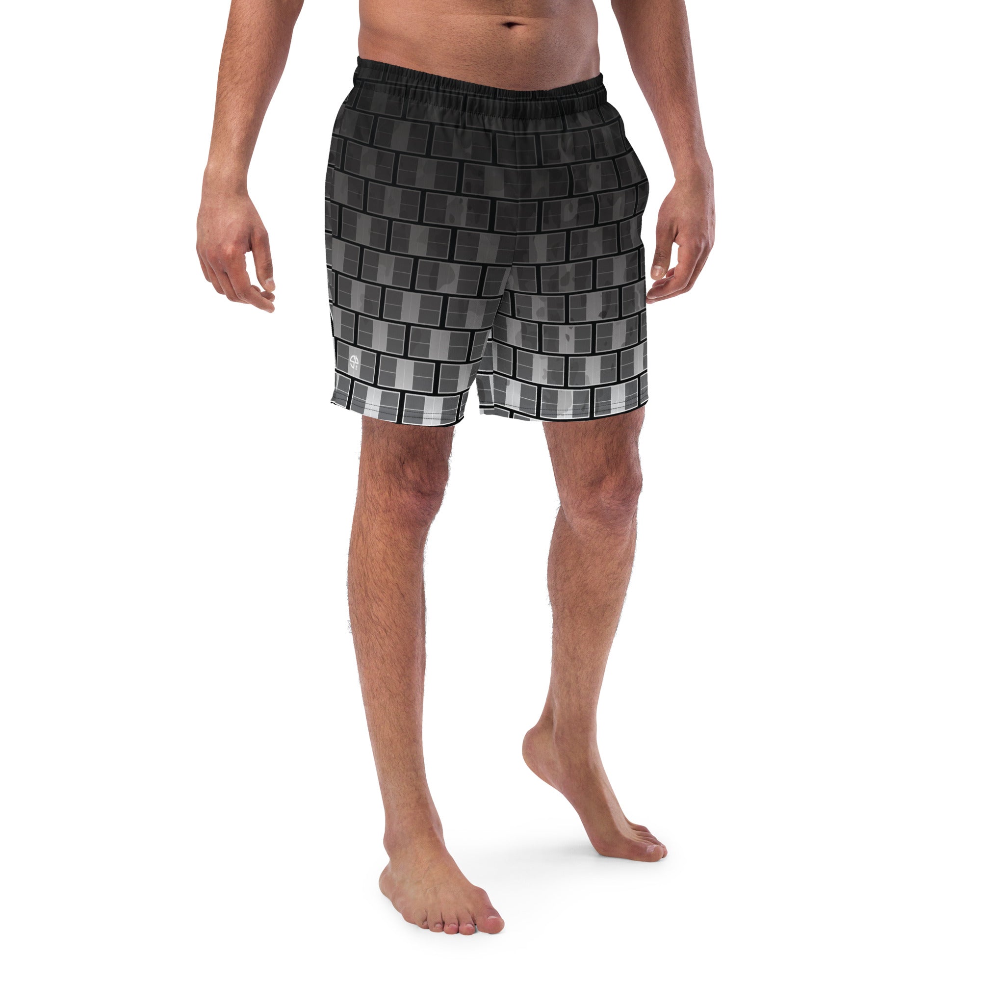 "I Campi da Pickleball©" Ombre Camouflage 15 Shades of Grey Men's Shorts with Liner