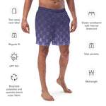 Load image into Gallery viewer, &quot;I Campi da Pickleball©&quot; Violet Noir Men&#39;s Athletic Shorts w/Liner, UPF 50+
