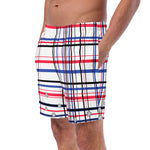 Load image into Gallery viewer, Got Pla(yed)id© Red, White &amp; Blue Men&#39;s Casual Pickleball Shorts with Liner
