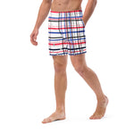 Load image into Gallery viewer, Got Pla(yed)id© Red, White &amp; Blue Men&#39;s Casual Pickleball Shorts with Liner
