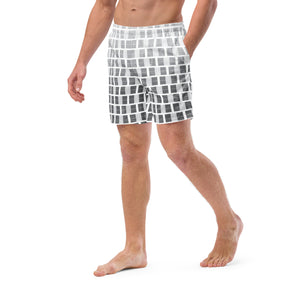 "I Campi da Pickleball©" Ombre Camouflage Gray Men's Pickleball Shorts with Liner