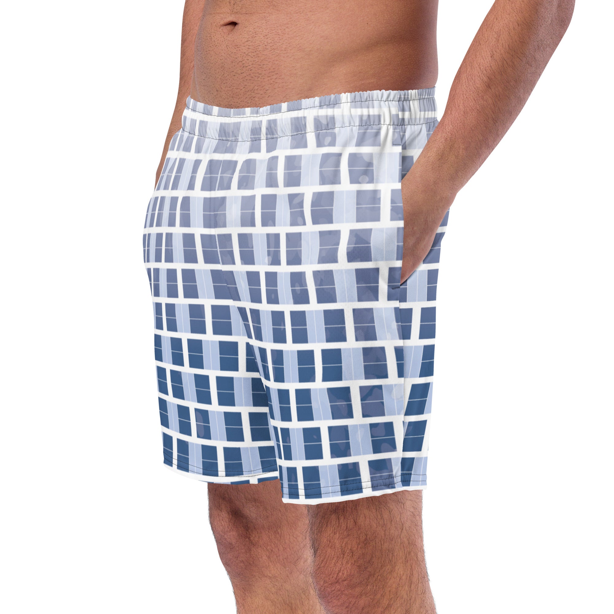 "I Campi da Pickleball©" Ombre Camouflage Blue Men's Shorts with Liner