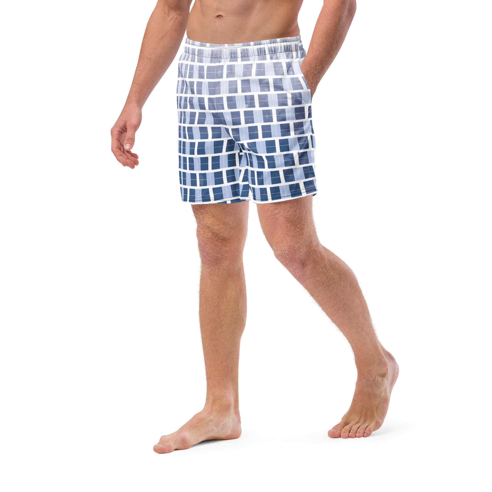 "I Campi da Pickleball©" Ombre Camouflage Blue Men's Shorts with Liner