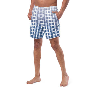 "I Campi da Pickleball©" Ombre Camouflage Blue Men's Shorts with Liner