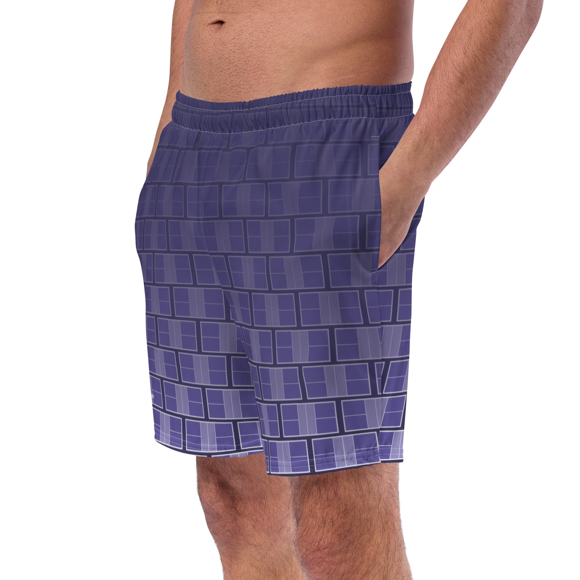 "I Campi da Pickleball©" Violet Noir Men's Athletic Shorts w/Liner, UPF 50+