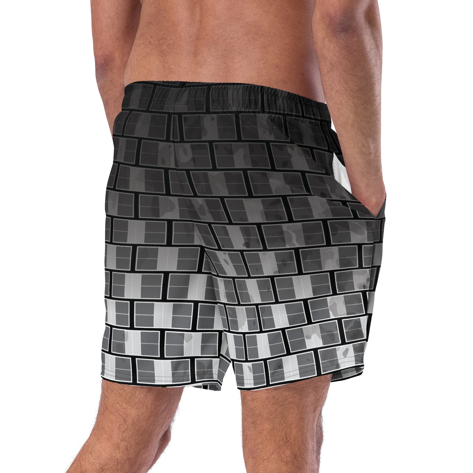 "I Campi da Pickleball©" Ombre Camouflage 15 Shades of Grey Men's Shorts with Liner