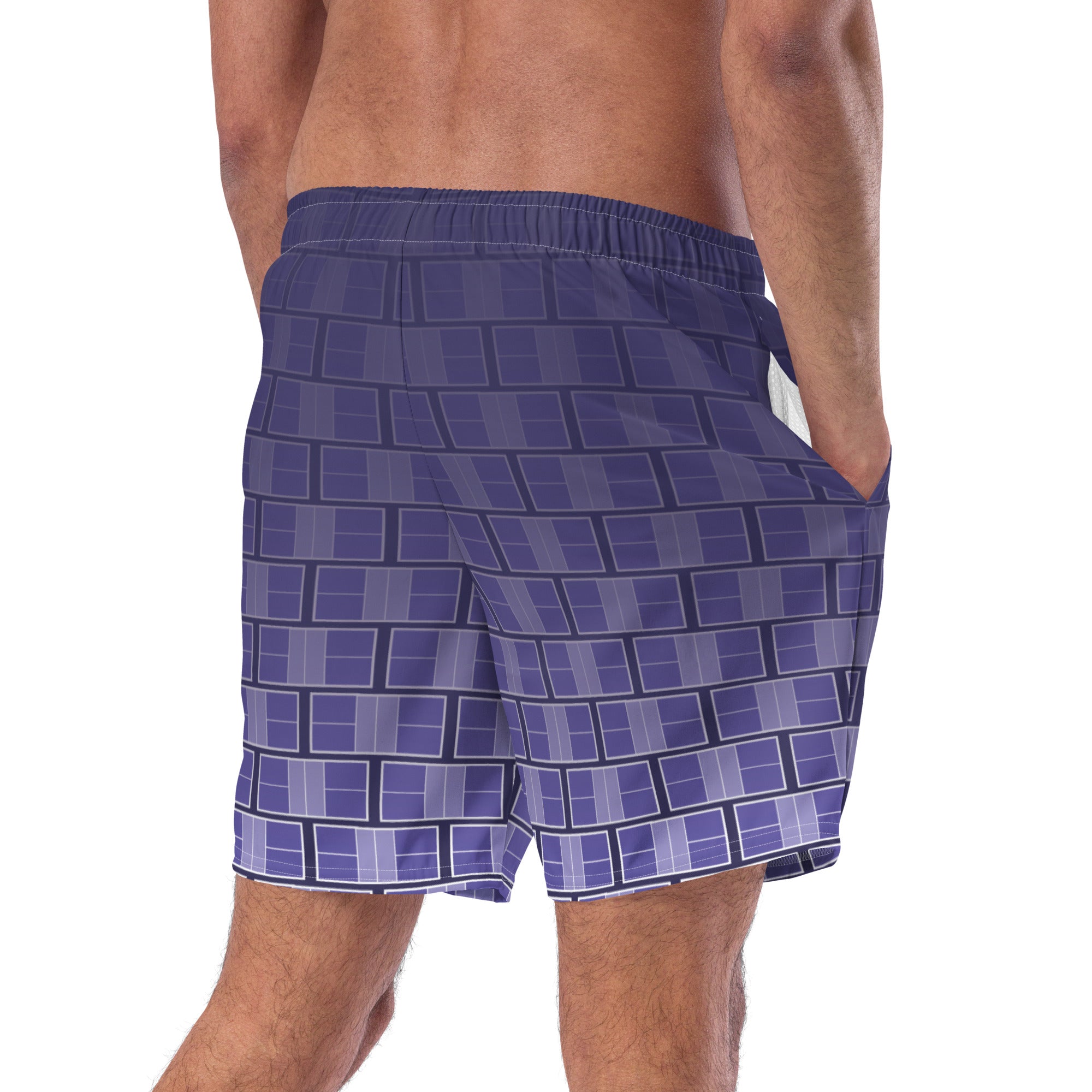 "I Campi da Pickleball©" Violet Noir Men's Athletic Shorts w/Liner, UPF 50+