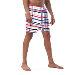 Load image into Gallery viewer, Got Pla(yed)id© Red, White &amp; Blue Men&#39;s Casual Pickleball Shorts with Liner
