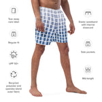 Load image into Gallery viewer, &quot;I Campi da Pickleball©&quot; Ombre Camouflage Blue Men&#39;s Shorts with Liner
