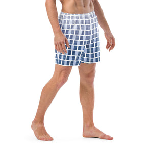 "I Campi da Pickleball©" Ombre Camouflage Blue Men's Shorts with Liner