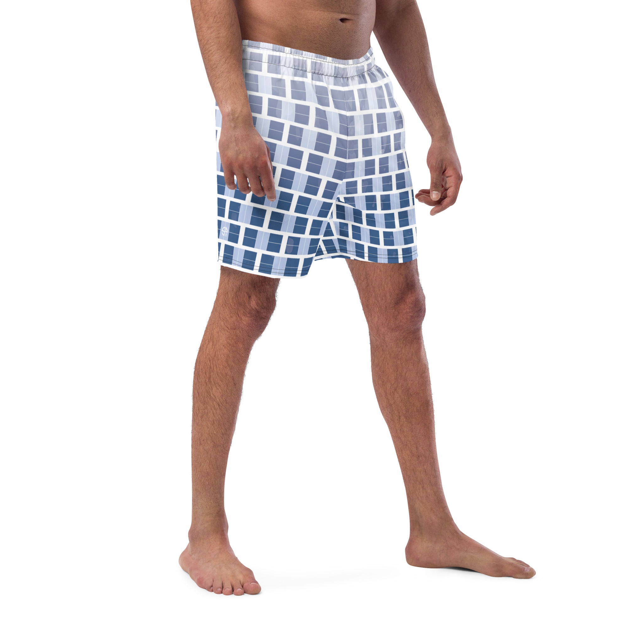 "I Campi da Pickleball©" Ombre Camouflage Blue Men's Shorts with Liner