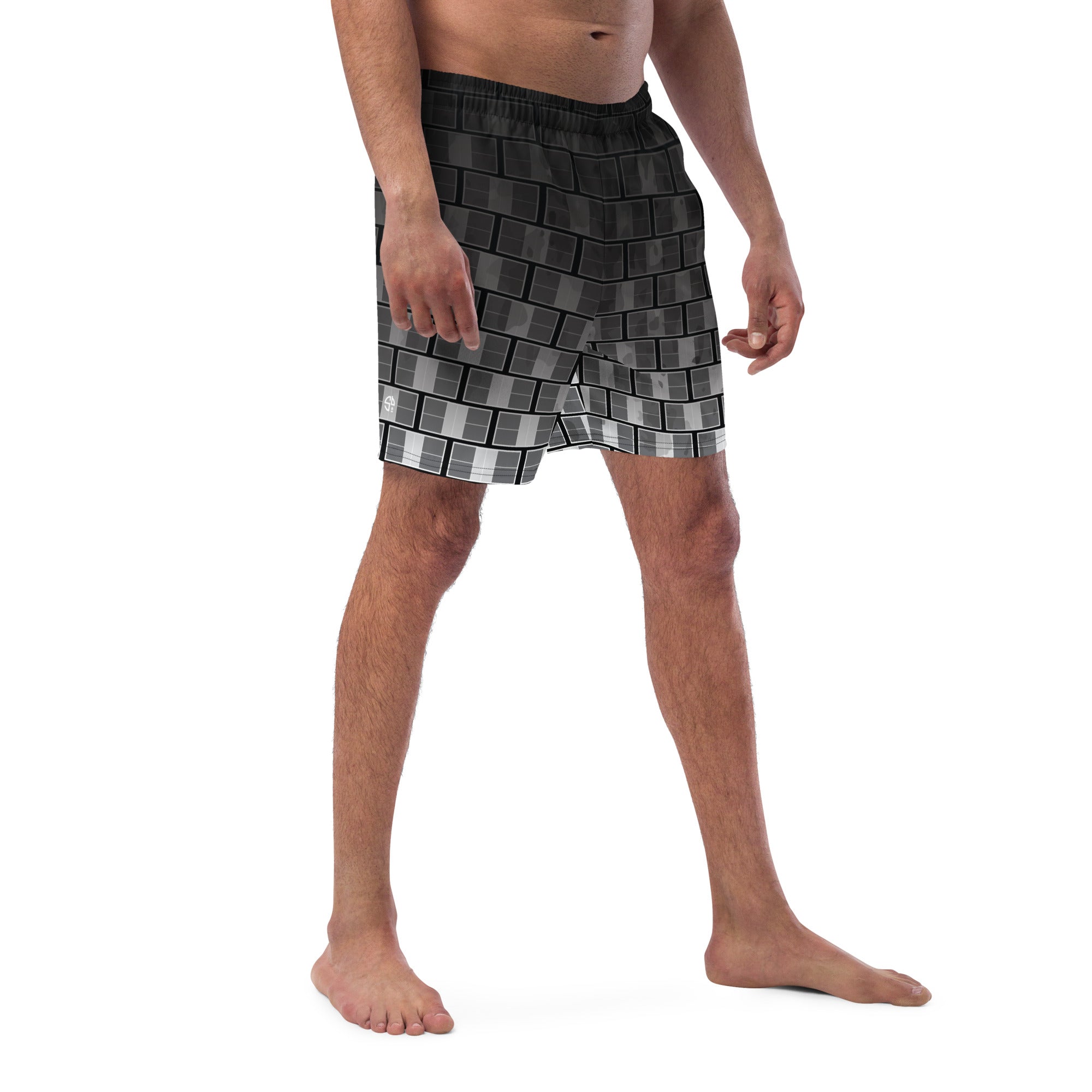 "I Campi da Pickleball©" Ombre Camouflage 15 Shades of Grey Men's Shorts with Liner