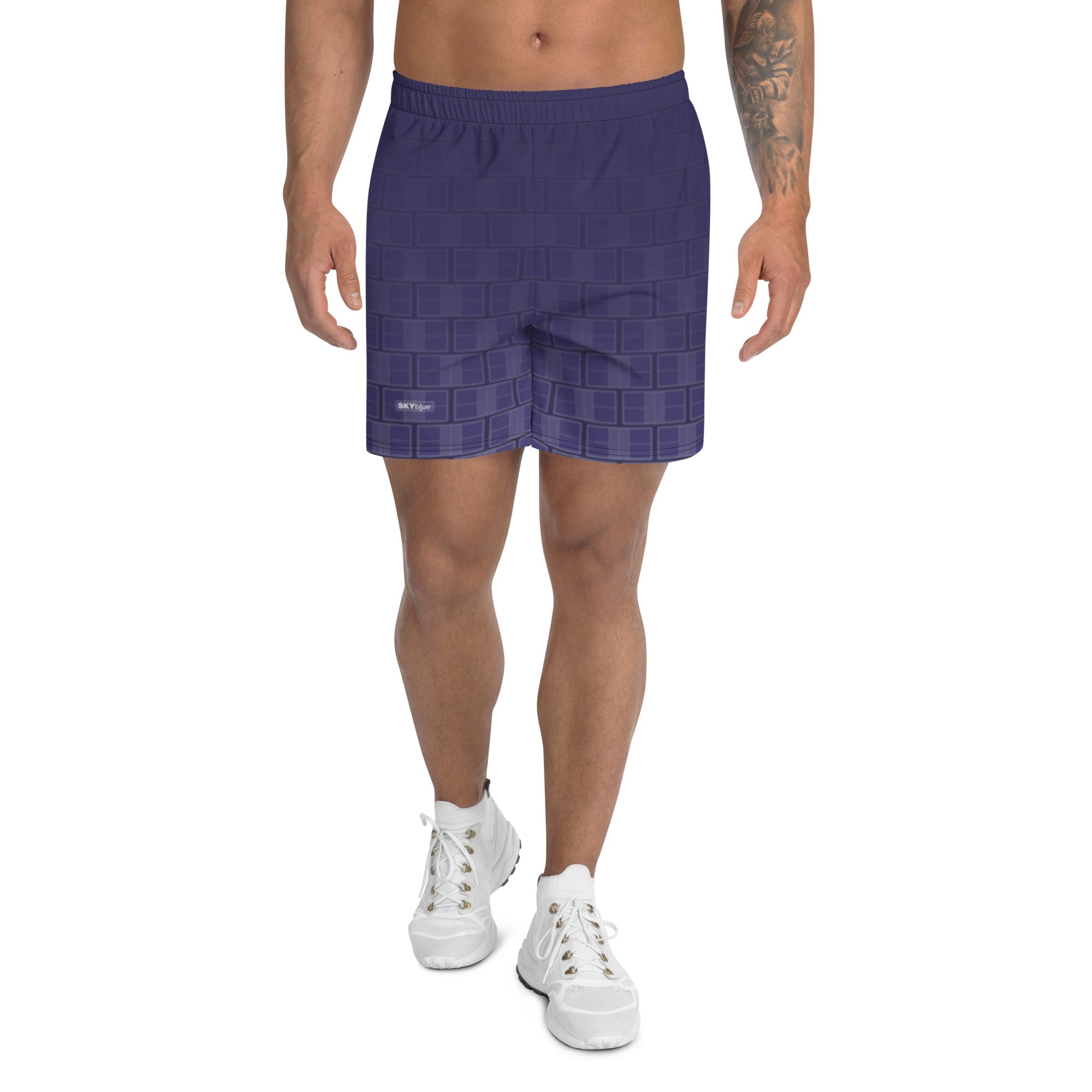 "I Campi da Pickleball©" Violet Noir Men's Athletic Shorts, UPF 50+