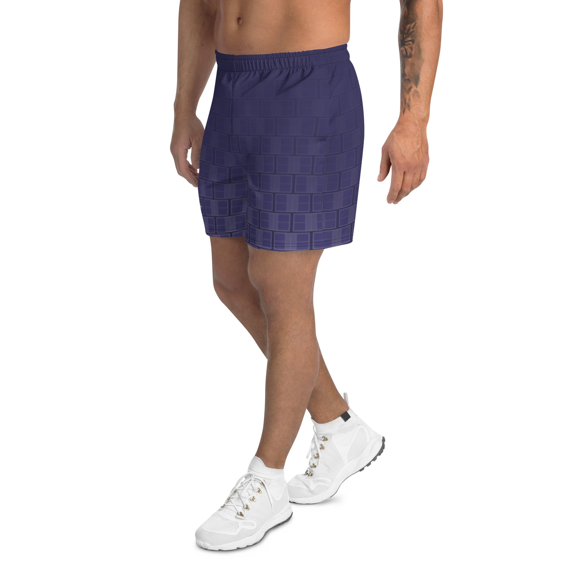 "I Campi da Pickleball©" Violet Noir Men's Athletic Shorts, UPF 50+