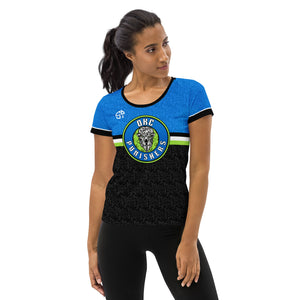 OKC Punishers™ SKYblue™ 2023 Women's Blank Authentic Retro Jersey Turquois-Black/Turquoise