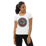 Load image into Gallery viewer, Women&#39;s Short Sleeve Retro Athletic Pickleball T-shirt &quot;Looming Clouds!&quot;
