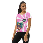 Load image into Gallery viewer, Where the Fun Begins!™ NPC Retro Pop-Art Women&#39;s Performance Pickleball Shirt – Short Sleeve Athletic To
