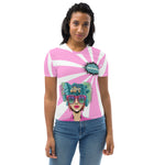 Load image into Gallery viewer, Where the Fun Begins™ Women&#39;s Pop-Art Pink &amp; White Jersey - NPC Signature Collection by SKYblue Pickleball
