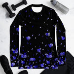 Load image into Gallery viewer, Spring Dink Gradient Black, Blue, Tangelo, Yellow &amp; Fuchsia women's long sleeve pickleball shirt, UPF 50+ – front view
