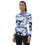 Load image into Gallery viewer, Dink &amp; Drive under the Sun Summertime women's long sleeve pickleball shirt, UPF 50+ – left side view
