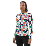Load image into Gallery viewer, Dink &amp; Drive under the Sun Ambient women's long sleeve pickleball shirt, UPF 50+ – left side view
