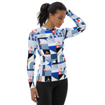 Load image into Gallery viewer, Dink &amp; Drive under the Sun Summertime women's long sleeve pickleball shirt, UPF 50+ – right side view
