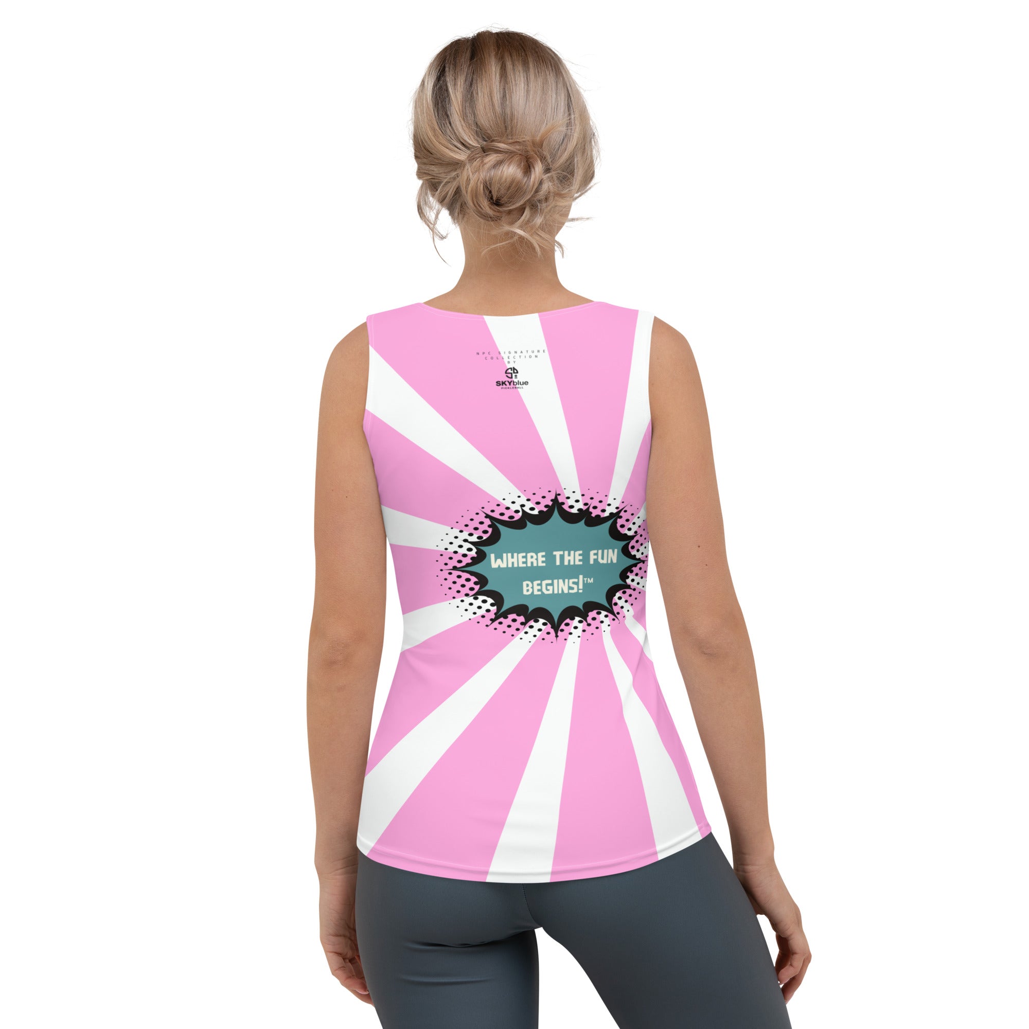 Where the Fun Begins!™ Women's Sleeveless Tank Top – NPC Signature Collection by SKYblue Pickleball