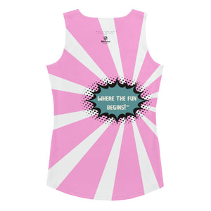 Where the Fun Begins!™ Women's Sleeveless Tank Top – NPC Signature Collection by SKYblue Pickleball