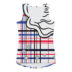 Load image into Gallery viewer, Got Pla(yed)id© Red, White &amp; Blue Fleur Tank Top For Pickleball Enthusiasts
