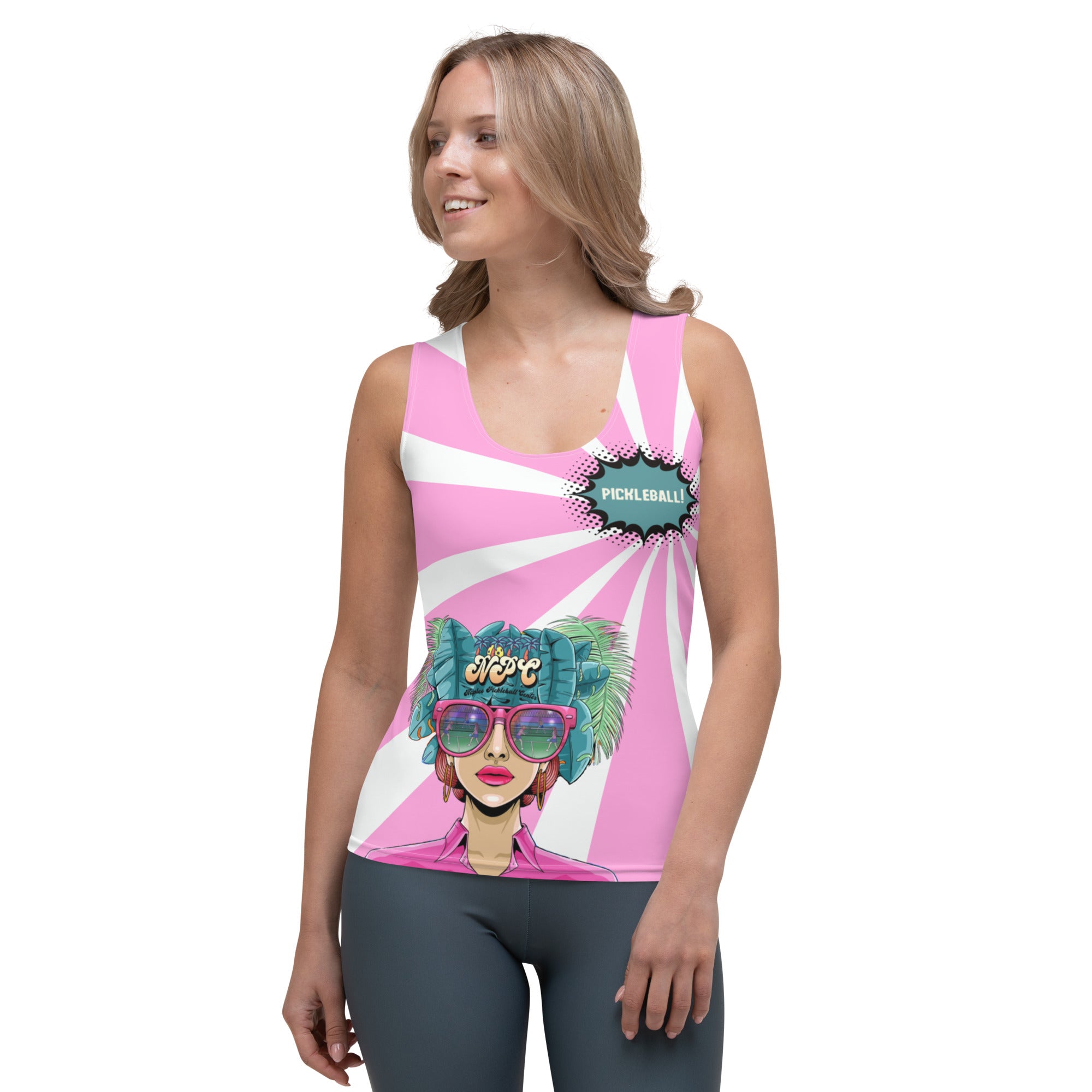 Where the Fun Begins!™ Women's Sleeveless Tank Top – NPC Signature Collection by SKYblue Pickleball