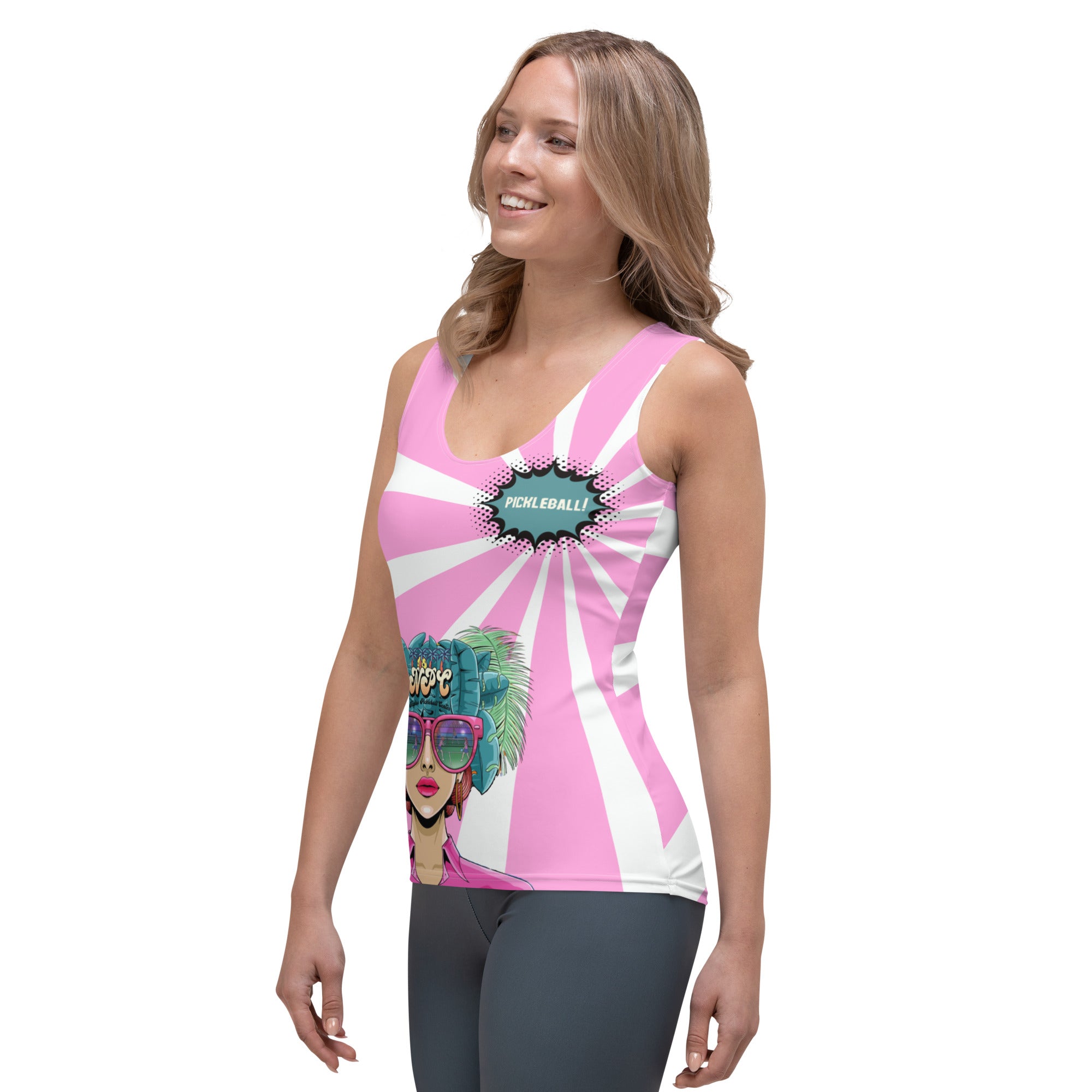 Where the Fun Begins!™ Women's Sleeveless Tank Top – NPC Signature Collection by SKYblue Pickleball