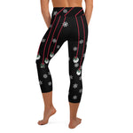 Load image into Gallery viewer, Mistletoe Pickleball© High-Waisted Women&#39;s Capris, UPF 50+
