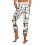 Load image into Gallery viewer, Got Pla(yed)id© Beige &amp; Black High Waisted Women&#39;s Golf Capris, UPF 50+
