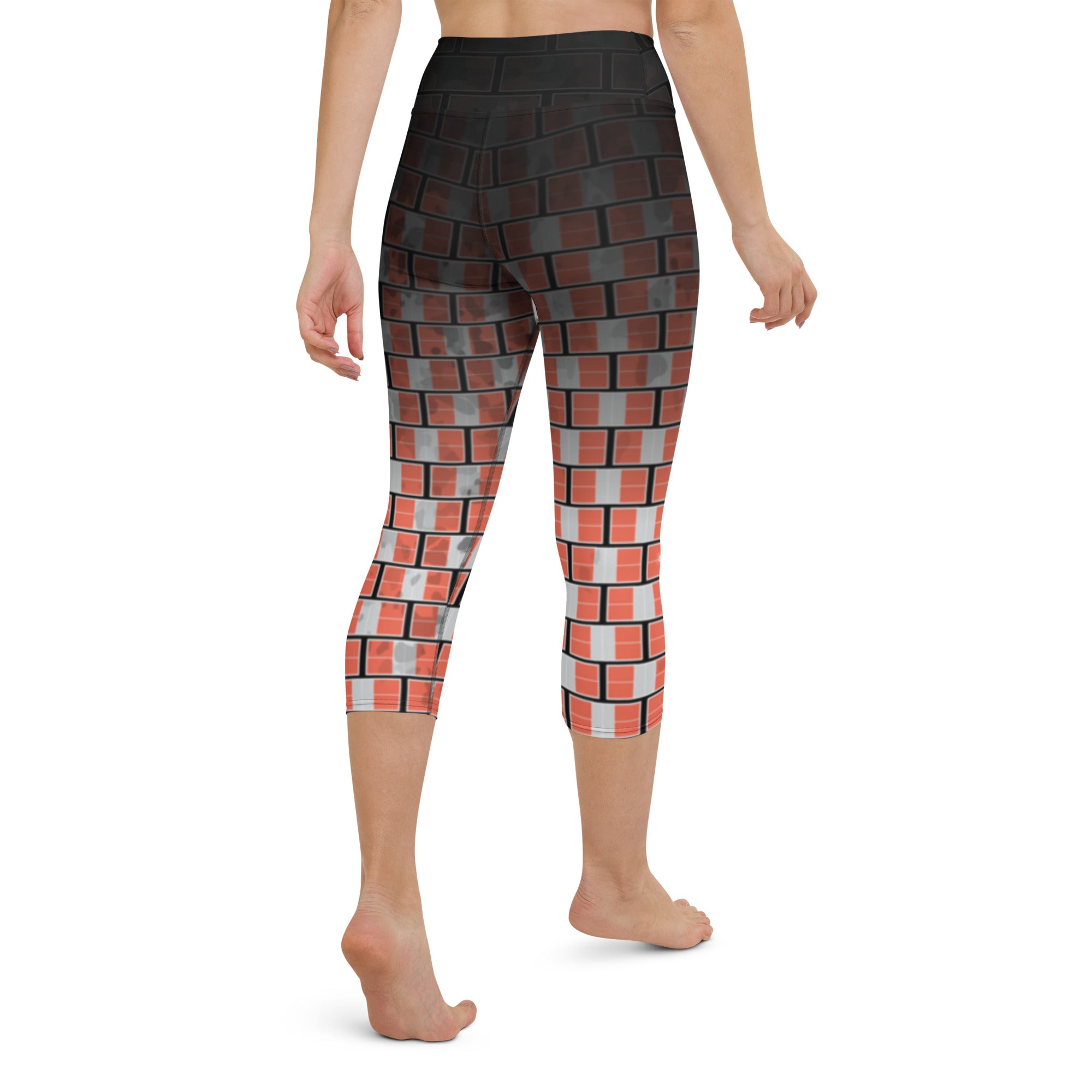 "I campi da Pickleball™"  High-Waisted Pickleball Capris for Women, UPF 50+ - Orange