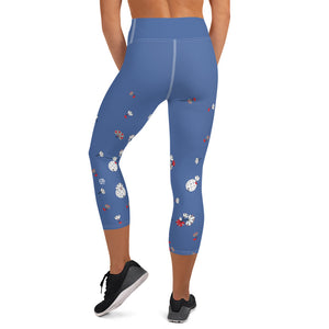 Spring Dink Gradient© Red, White & Blue Capri Leggings, UPF 50+