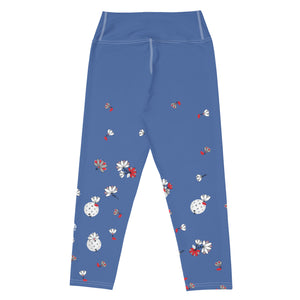 Spring Dink Gradient© Red, White & Blue Capri Leggings, UPF 50+