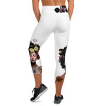 Load image into Gallery viewer, Got Pickleball on my Mind!™ High-Waisted Capris, White UPF 50+
