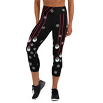 Load image into Gallery viewer, Mistletoe Pickleball© High-Waisted Women&#39;s Capris, UPF 50+
