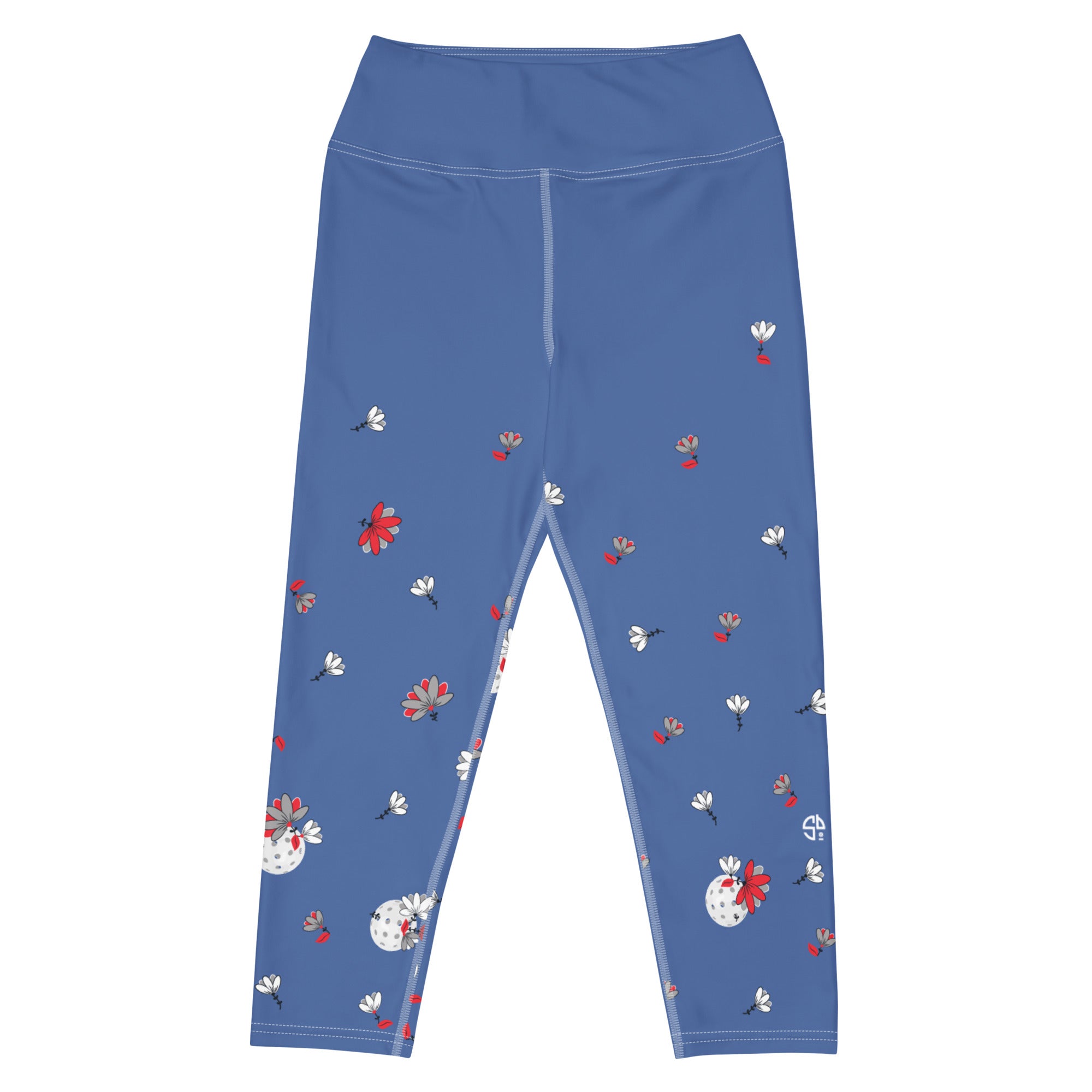 Spring Dink Gradient© Red, White & Blue Capri Leggings, UPF 50+