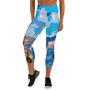 Got Pickleball on my Mind™ Hollywood Style Women's High-Waisted Capris UPF 50+