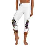 Load image into Gallery viewer, Tengo Pickleball En Mi Mente!™ aka Got Pickleball on my Mind!™ Women&#39;s White Pickleball Capris, UPF 50+
