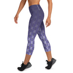 Load image into Gallery viewer, &quot; I Campi da Pickleball©&quot; Reverse Ombre Violet Noir High Waisted Women&#39;s Pickleball Capris, UPF 50+
