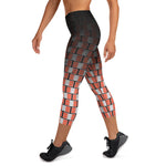 Load image into Gallery viewer, &quot;I campi da Pickleball™&quot;  High-Waisted Pickleball Capris for Women, UPF 50+ - Orange
