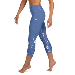 Spring Dink Gradient© Red, White & Blue Capri Leggings, UPF 50+