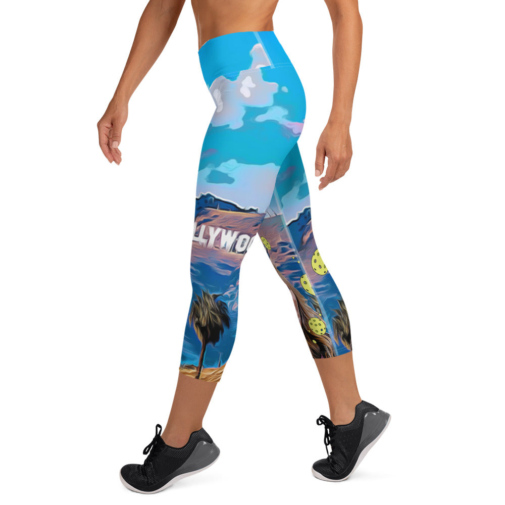 Got Pickleball on my Mind™ Hollywood Style Women's High-Waisted Capris UPF 50+